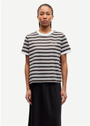 Sacamina ss tee 15512 Turkish Coffee Stripe Samsøe